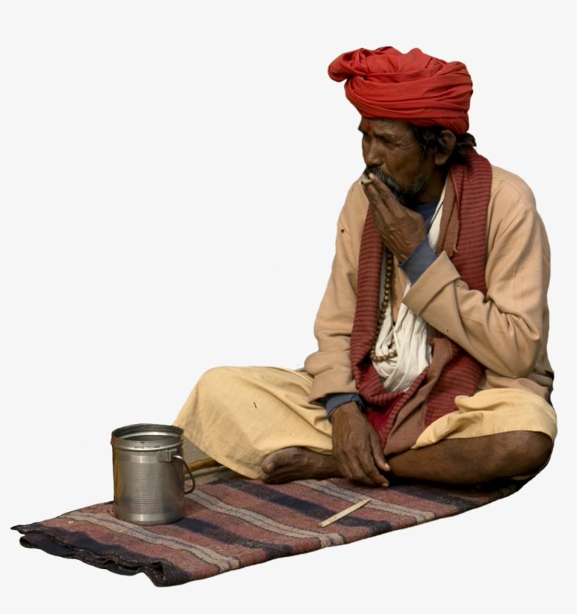 Saadhu, Indian Cutout Humans, Indian People, Man Sitting - Human, transparent png #4275545