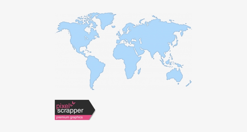 Egypt Transparencies - World Map - Map Of The World Grey, transparent png #4275767