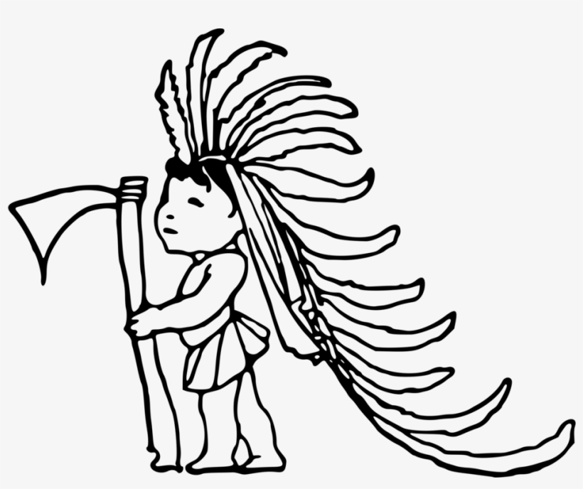 Child Drawing Native Americans In The United States - Child, transparent png #4275791