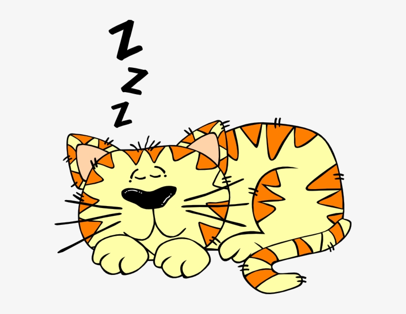 Cat Mom Clipart - Sleep Cat Clip Art, transparent png #4275955