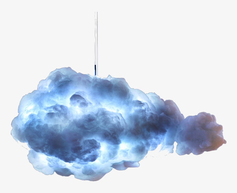 Remote Control Led Color Changing Cotton Cloud Pendant - Светильник Облако, transparent png #4276638