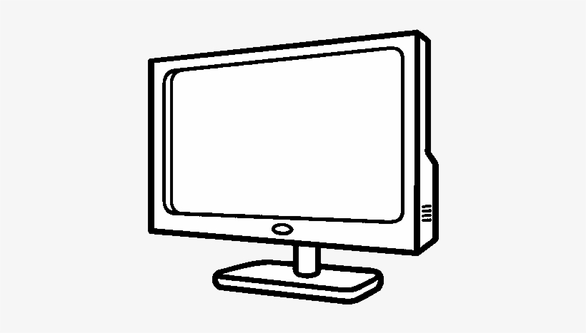 Flat Screen Coloring Page - Imagenes De Pantalla Para Colorear, transparent png #4276867