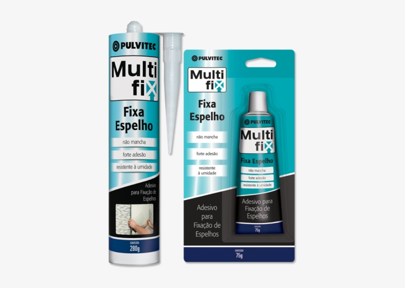 Multifix Fixa Espelho - Adesivo Multifix Fixa Espelho 75g Pulvitec, transparent png #4277046