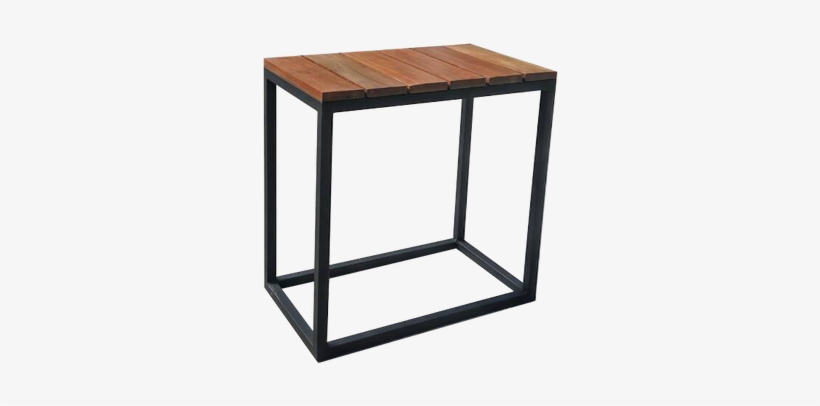 Asse Outdoor Side Table - Beistelltisch Metall Holz Eckig, transparent png #4277642