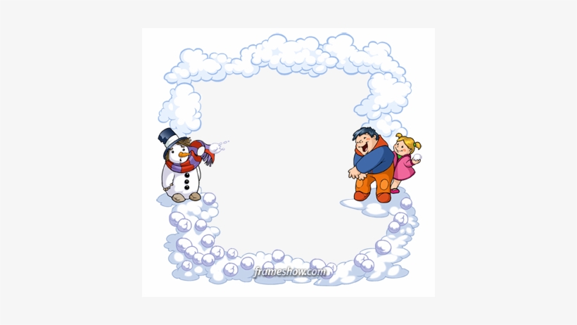 Snowballing Photo Frame - House Vector, transparent png #4278285