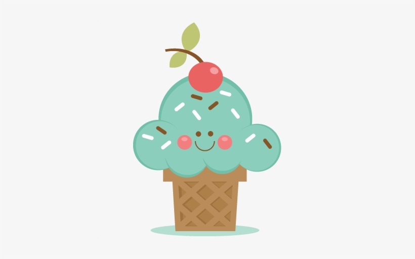 Ice Cream Cone Svg Scrapbook Cut File Cute Clipart - Ice Cream Cute Clipart Png, transparent png #4278664