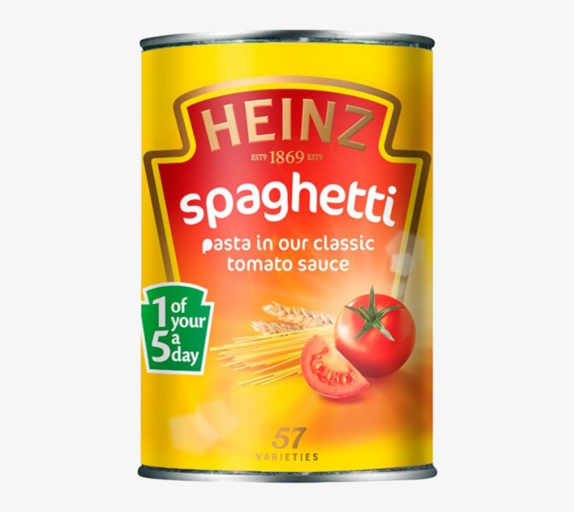 Heinz Spaghetti Hoops In Tomato Sauce Can 400 G - Heinz Spaghetti - 400 G Can, transparent png #4279599