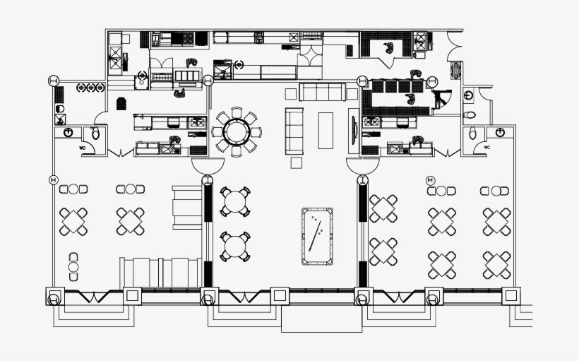 Restaurant Bar Comida Mexicana - Croquis De Restaurante Bar, transparent png #4279621