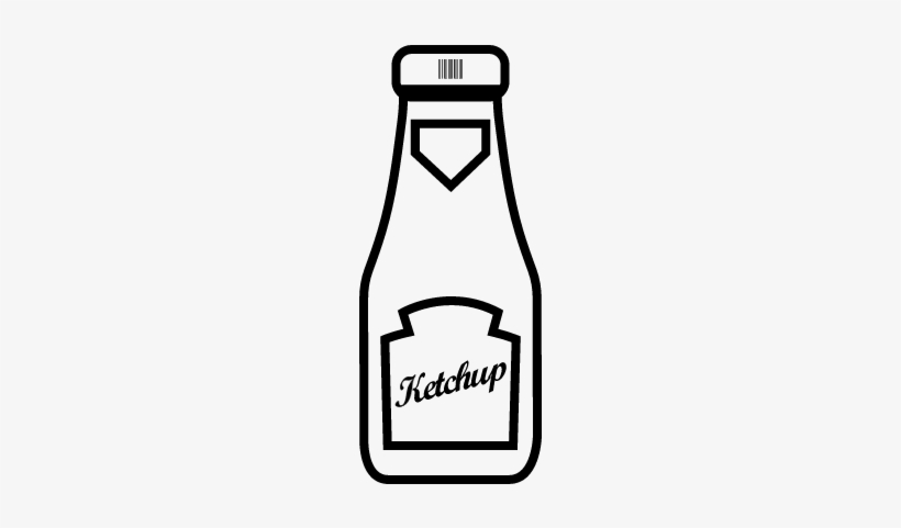 Ketchup Bottle Vector - Heinz Ketchup Bottle Outline, transparent png #4279996