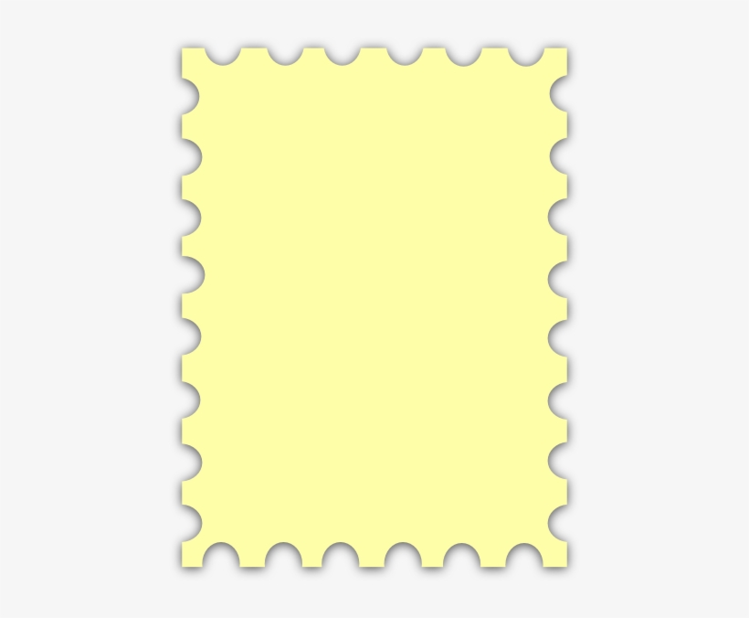 Yellow Blank Postage Stamp Clip Art - Postage Stamp, transparent png #4280155
