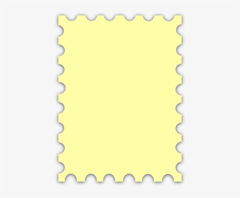 Yellow Blank Postage Stamp Clip Art - Postage Stamp, transparent png #4280155