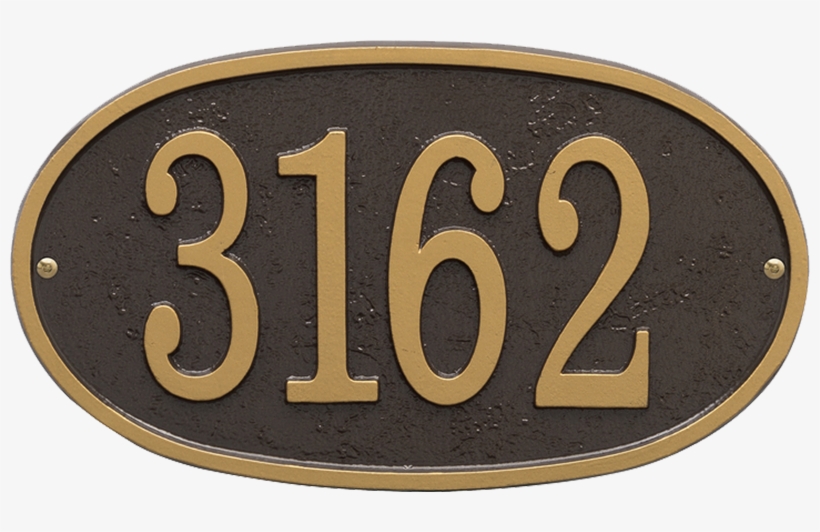 Fast And Easy Oval House Number Plaque - Custom Cast Brass Plaque, transparent png #4281741