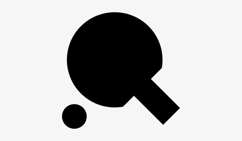 Table Tennis Racket And Ball Vector - Table Tennis, transparent png #4281892