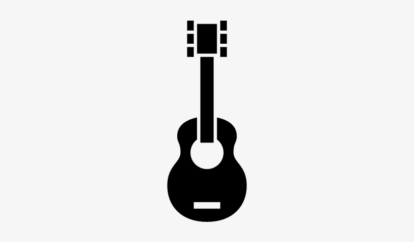 Acoustic Guitar Vector - Acoustic Guitar Silhouette Vector Free, transparent png #4282078