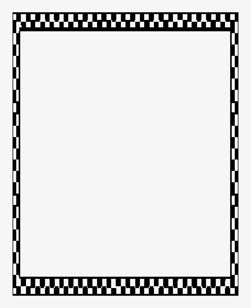 Get Your License For Fun - Black White Checkered Border Clip Art Png, transparent png #4282106
