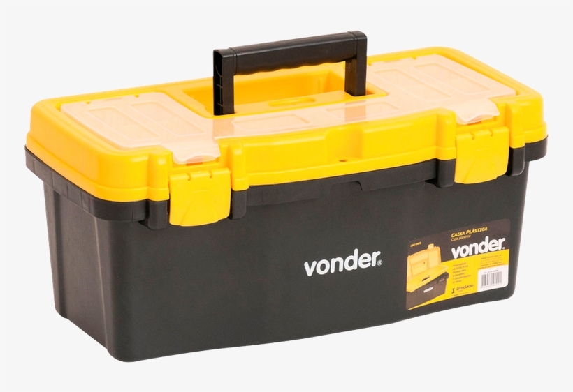 Caixa De Ferramentas Plástica Cpv0405 Vonder - Caixa De Ferramenta Pequena, transparent png #4282221