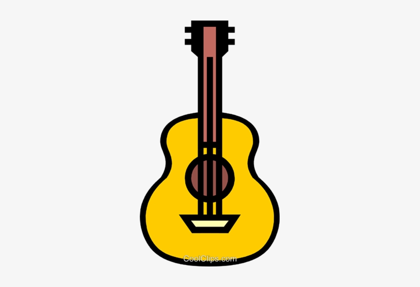 Symbol Of A Guitar Royalty Free Vector Clip Art Illustration - Printable Images Of Guitars, transparent png #4282524