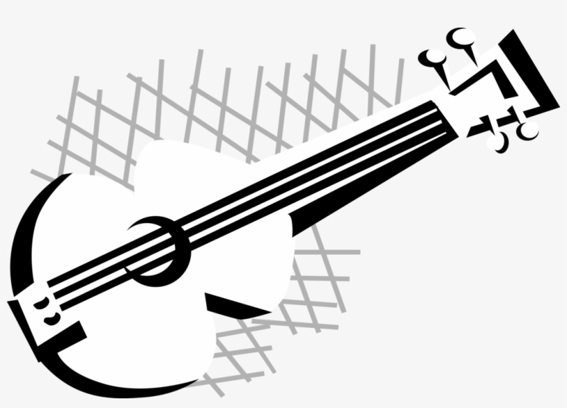 Vector Illustration Of Acoustic Guitar Stringed Musical, transparent png #4282527