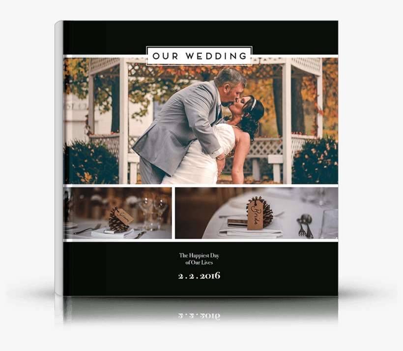 Front Photo Book Cover Designed For Engagements And - Hochzeits-foto Danken Ihnen Postkarte Der, transparent png #4282643