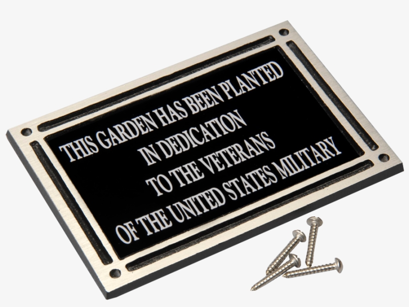 Black And Silver Outdoor Cast Aluminum Sign - Cast Aluminum Plaque W/ Screws, transparent png #4282665