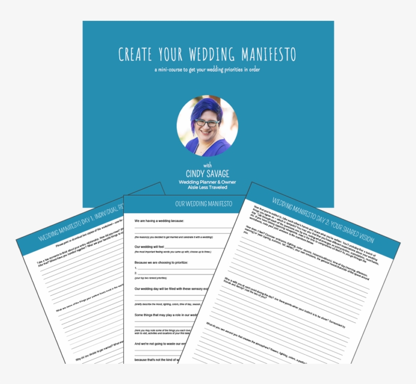 Create Your Personal Wedding Manifesto, To Guide And - Brochure, transparent png #4282705