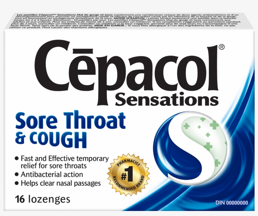 Sore Throat & Cough - Cepacol Lozenges, transparent png #4282771