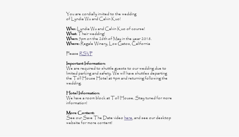 You Are Cordially Invited To The Wedding Of Lyndia - Regale Winery & Vineyards, transparent png #4282793