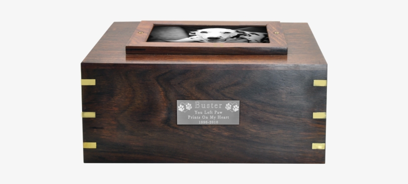 Silver Metal Photo Plaque & Small Text Plaque Shown - Wooden Dog Urn Box, transparent png #4282870