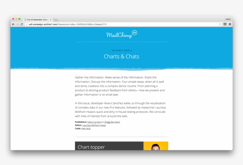 The Mailchimp Ux Team's Newsletter - Optimum, transparent png #4282889
