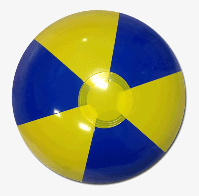 Blue And Yellow Beach Ball, transparent png #4283193