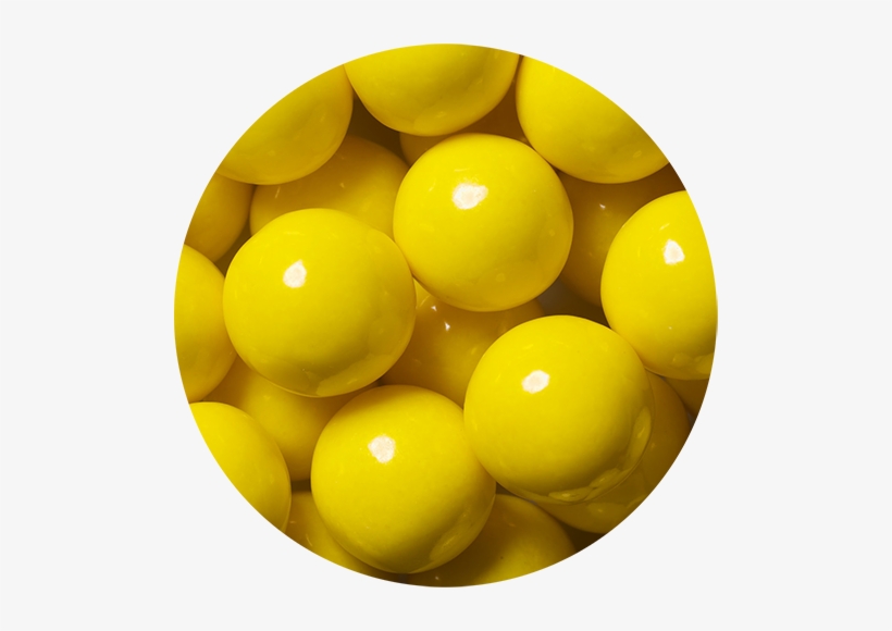 Yellow 1-inch Gumballs - Yellow Gumballs, transparent png #4283556