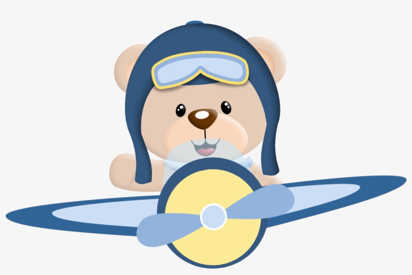 Ursinho Aviador Azul Marinho - Party, transparent png #4284543