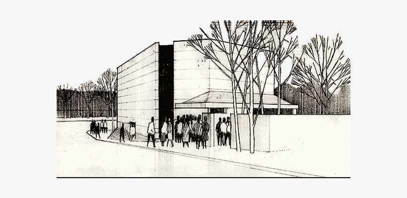 Architectural Drawing Of La Boite Theatre, Petrie Terrace, - Architecture, transparent png #4286365