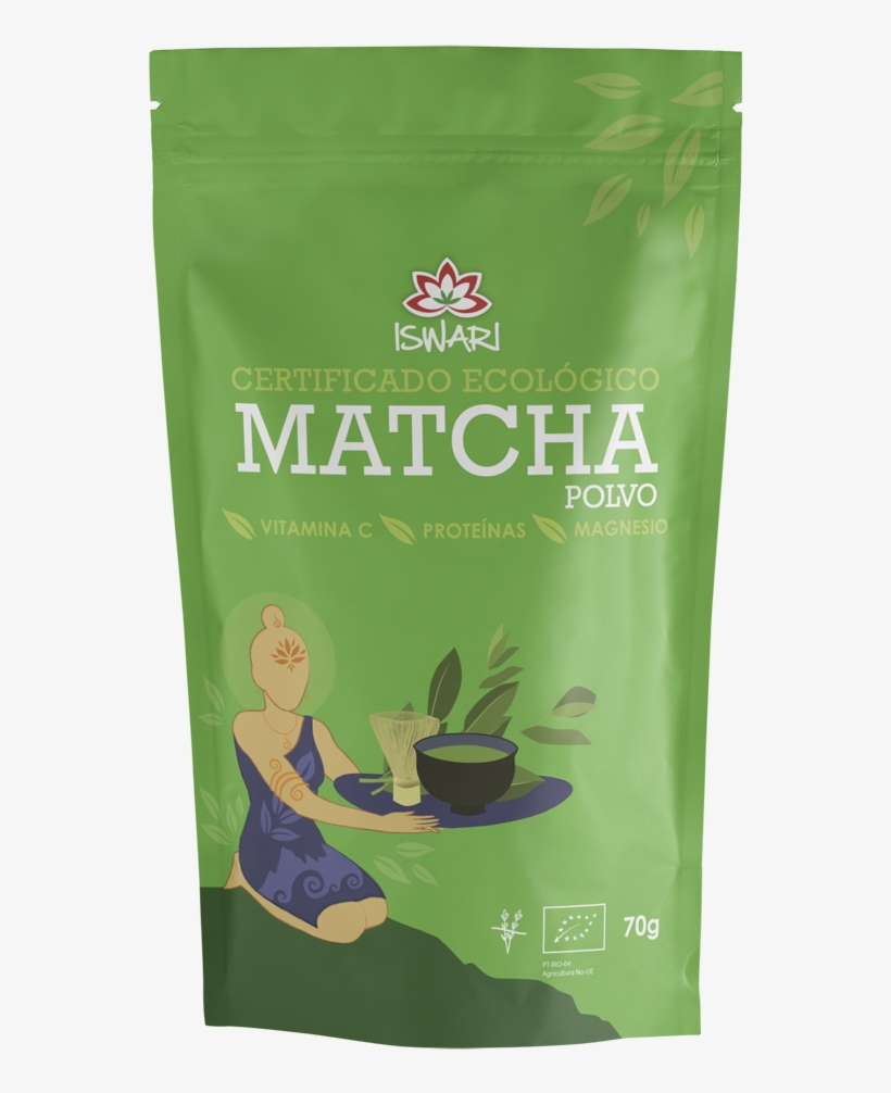 Matcha En Polvo Iswari Superfoods 70g - Salvia Paradise Matcha Bio, transparent png #4286686