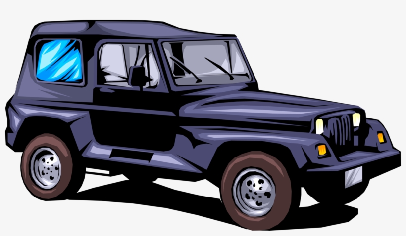Vector Illustration Of Jeep Sports Utility Off-road - Sport Utility Vehicle, transparent png #4286956