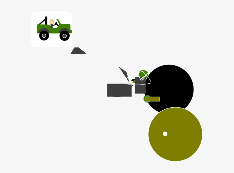 Green Jeep With Man Clip Art - Clip Art, transparent png #4287178