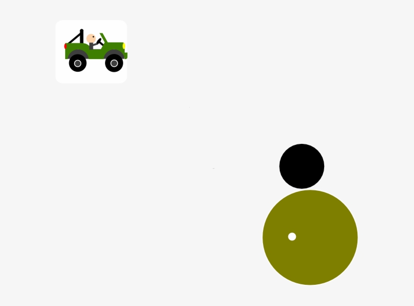 How To Set Use Green Jeep With Man Svg Vector - Circle, transparent png #4287201