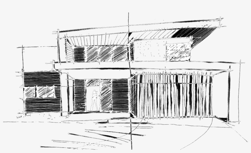 Modern House Sketch - House, transparent png #4287203