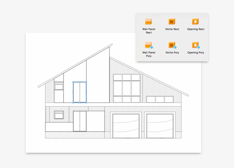 Floor Plan Of A Two-storied House With A Custom Roof - House, transparent png #4287262