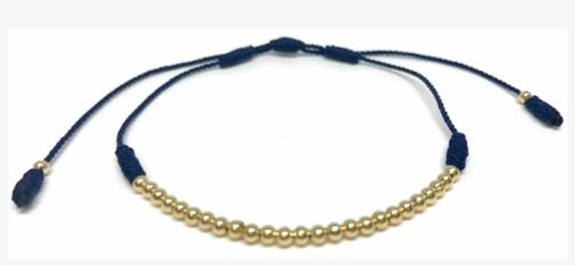 String & Gold Beads Bracelet - Bracelet, transparent png #4287356