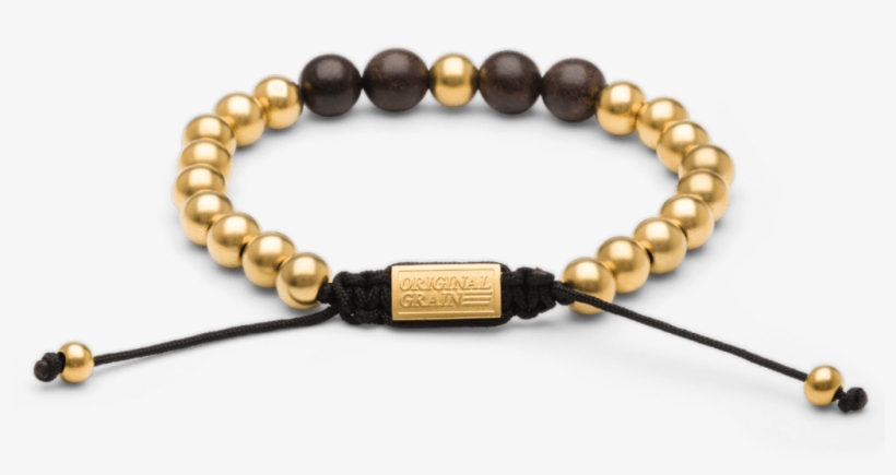 Ebony Gold Macrame Bracelet 8mm By Original Grain - Bracelet, transparent png #4287413