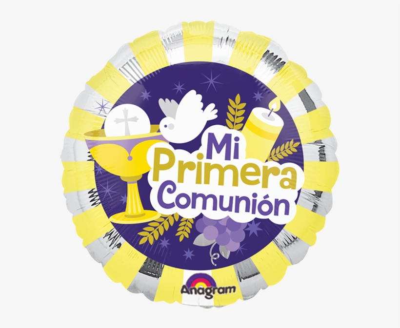Mi Primera Comunión Morado - 18" Mi Imera Comunion Elements Balloon - Mylar Balloons, transparent png #4287446