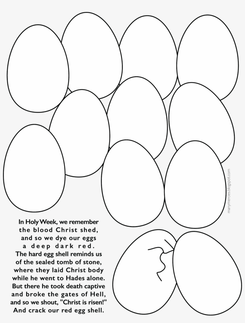 Dozen Egg Coloring Page With Red Egg Poem - Egg, transparent png #4287479