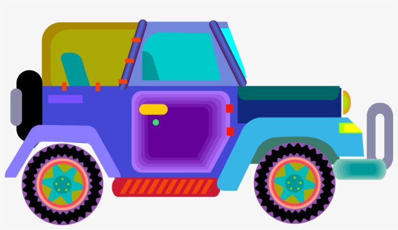 Vector Illustration Of Jeep Sports Utility Off-road - Toy Vehicle, transparent png #4287544