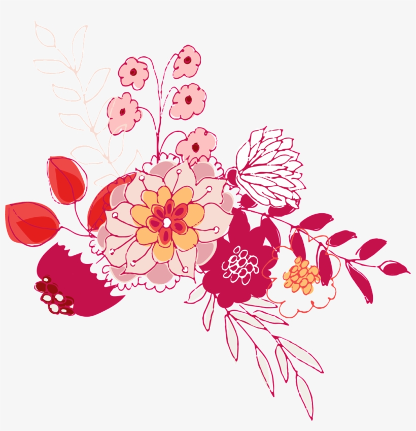 Hand Painted Deep Rose Red Flower Png Transparent - Portable Network Graphics, transparent png #4288327