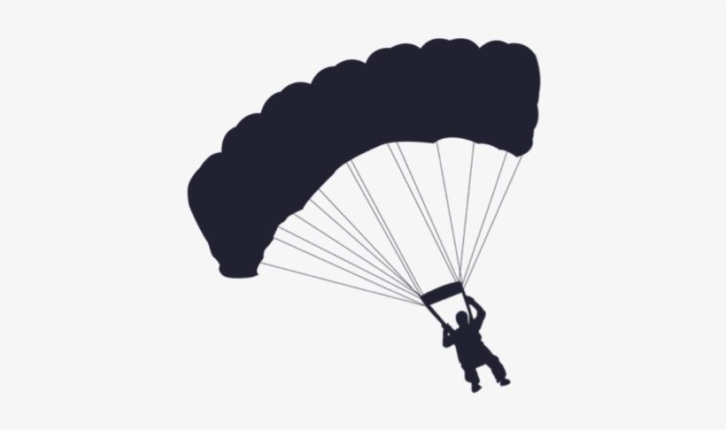 Parachute Silhouette Png, transparent png #4288349