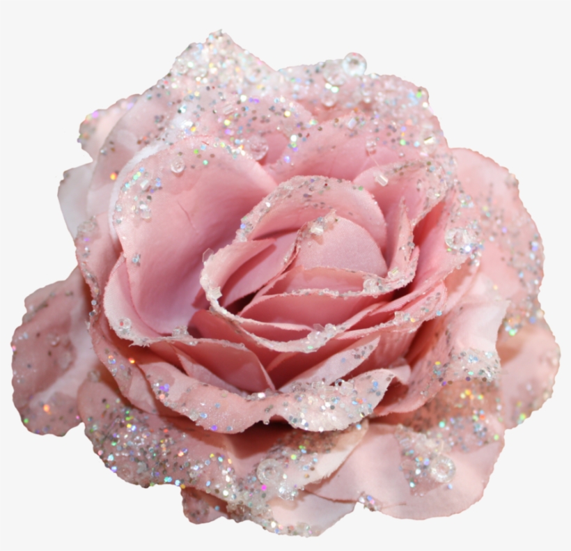 Go To Image - Pink Roses With Glitter, transparent png #4288558