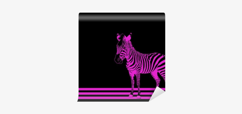 Isolated Zebra Silhouette Texture Detail On Black Background - Zebra Silhouette, transparent png #4288605