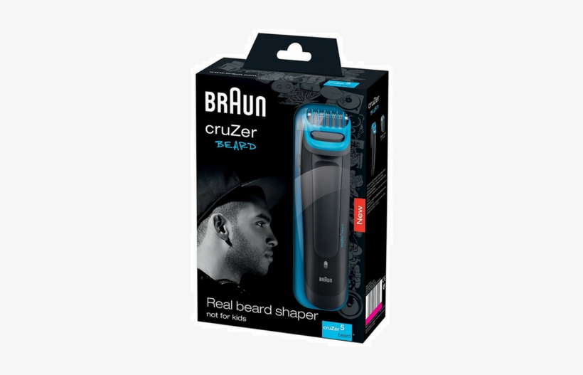 Brand New Braun Cruzer 5 Beard Trimmer Shaver Grooming - Maquina De Cortar Cabelo Braun, transparent png #4288691