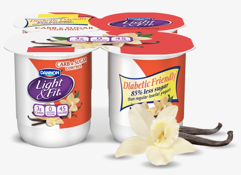 Vanilla Cream Carb & Sugar Control - Light & Fit Carb & Sugar Control Cultured Dairy, transparent png #4288828